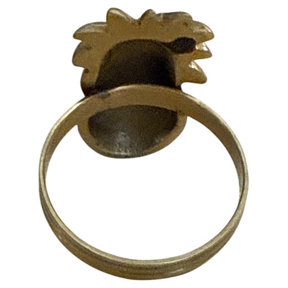 Vintage Brass Pineapple Napkin Rings - Set of 6 - Tropical Coastal Decor - Picture 6 of 7